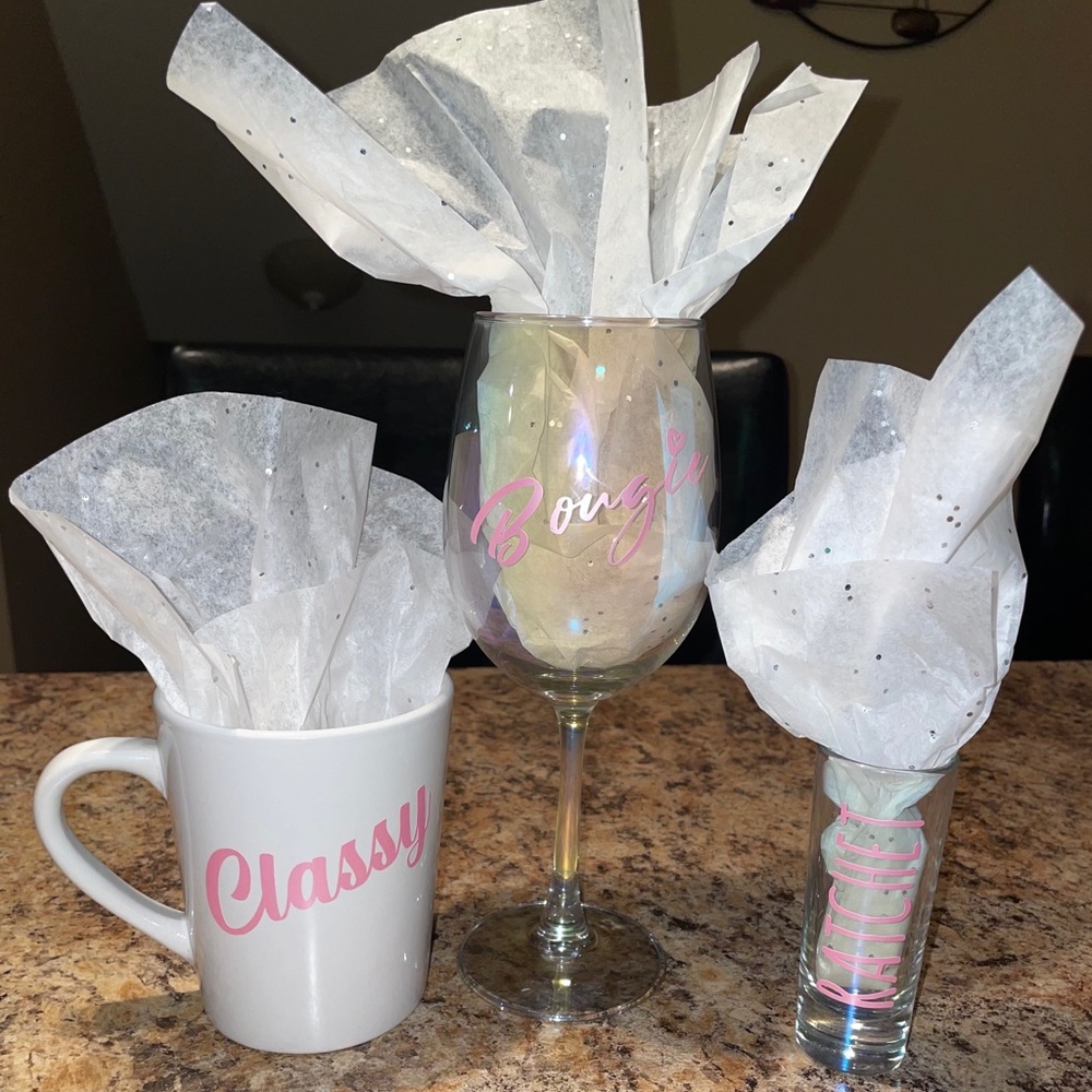 Classy, Bougie, & Ratchet Drinking Glass Set